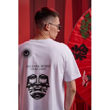 Medicine tricou din bumbac culoarea alb, cu imprimeu