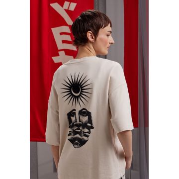 Medicine tricou din bumbac culoarea bej