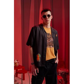 Medicine tricou din bumbac culoarea portocaliu, cu imprimeu