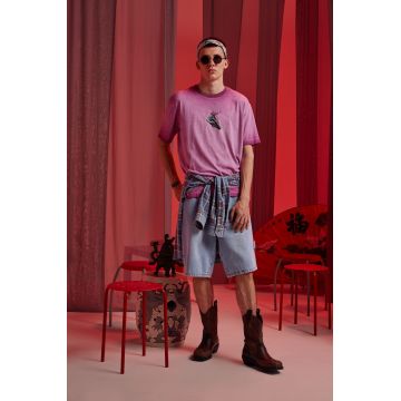 Medicine tricou din bumbac culoarea roz, cu imprimeu