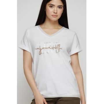 Tricou 5134 ivoar strasuri Mizar