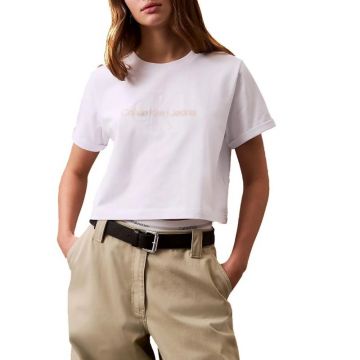 Tricou Calvin Klein SS LIQUID CK CROPPED TEE