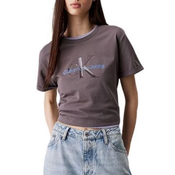 Tricou Calvin Klein SS LIQUID CK CROPPED TEE