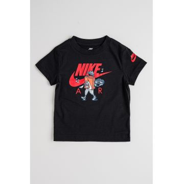 Tricou cu decolteu la baza gatului si imprimeu logo