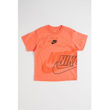 Tricou cu decolteu la baza gatului si imprimeu logo