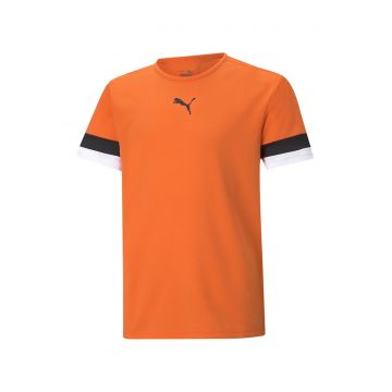 Tricou cu decolteu la baza gatului si imprimeu logo pentru fotbal