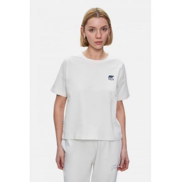 Tricou cu decolteu la baza gatului si logo discret Kenzie