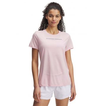Tricou cu decolteu la baza gatului si logo - pentru fitness