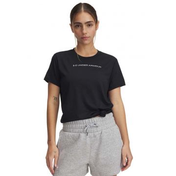 Tricou cu decolteu la baza gatului si logo - pentru fitness