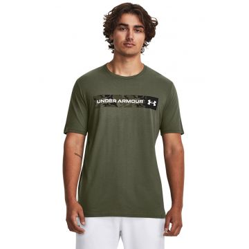 Tricou cu imprimeu logo pentru fitness Camo