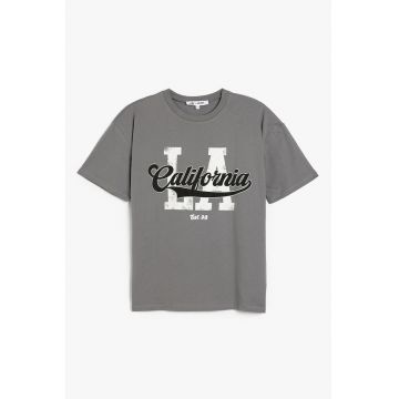 Tricou de bumbac cu imprimeu LA