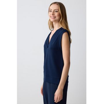 Tricou din amestec de modal cu decolteu in V