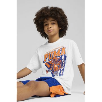 Tricou din bumbac cu imprimeu logo - pentru baschet
