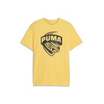 Tricou din bumbac cu imprimeu logo - pentru baschet