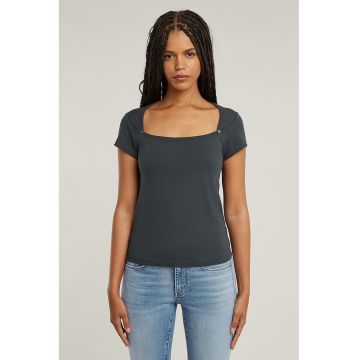 Tricou din bumbac organic cu decolteu patrat