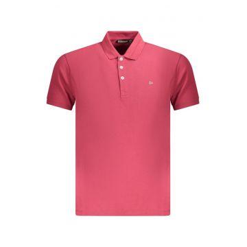 Tricou polo barbati - cu mini logo brodat - Regular fit - Rosu