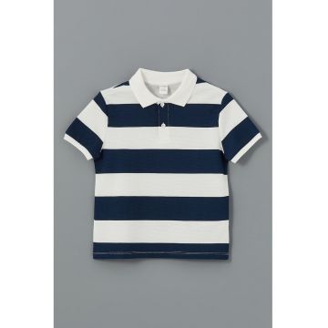 Tricou polo cu dungi