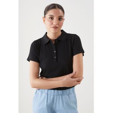 Tricou polo striat