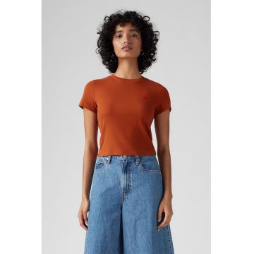 Tricou slim fit crop Essential