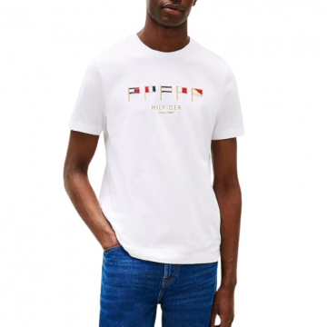 Tricou Tommy Hilfiger HILFIGER MULTI FLAGS TEE