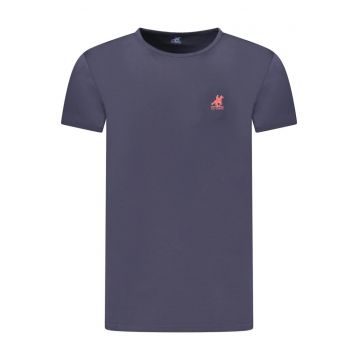 U.S. Grand POLO Tricou barbati simplu cu logo rosu brodat - bleumarin inchis -