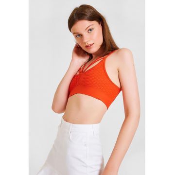 Bustiera cambrata cu model texturat