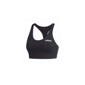 Bustiera sport dama -  suport scazut - respirabil - negru - bumbac/poliester -