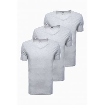 Set de tricouri cu decolteu in V - 3 piese