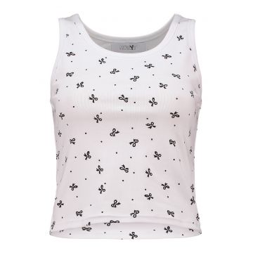 Top crop cu imprimeu