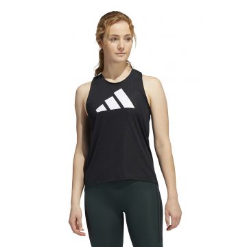 Top cu spate decupat si imprimeu logo - pentru fitness