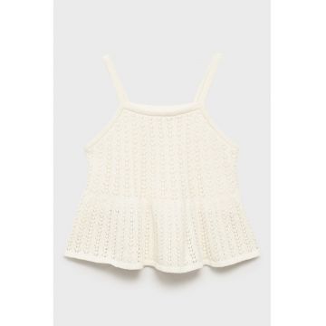 Top din tricot cu perforatii