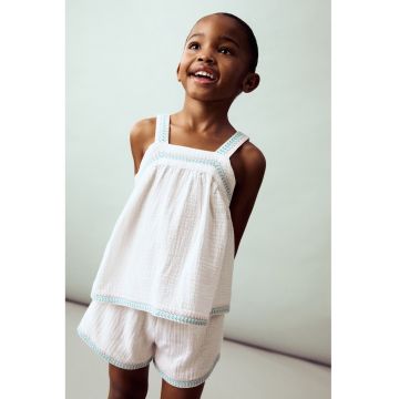 Top texturat cu broderie