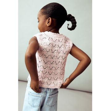 Top tricotat cu model pointelle