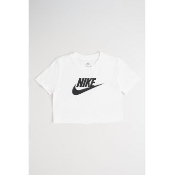Tricou crop cu decolteu la baza gatului