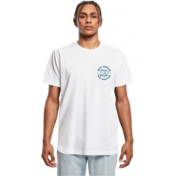 Tricou cu decolteu la baza gatului si imprimeu
