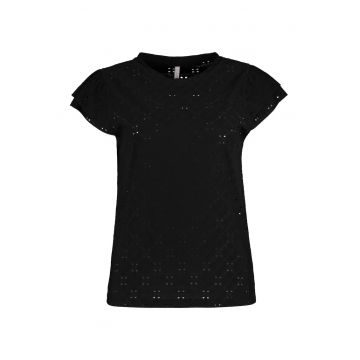 Tricou cu detalii perforate