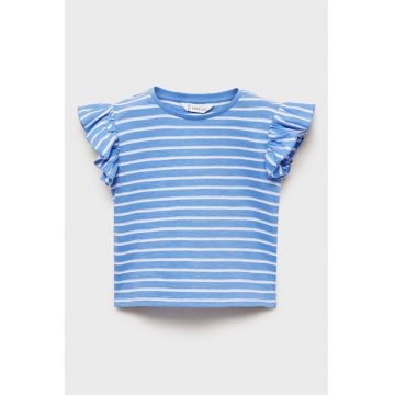 Tricou cu dungi si maneci cu volane