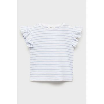 Tricou cu dungi si maneci cu volane