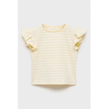 Tricou cu dungi si maneci cu volane