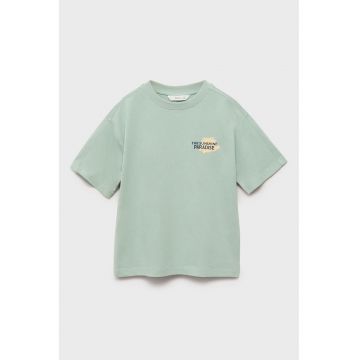 Tricou cu imprimeu si maneci cazute
