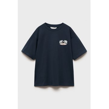Tricou cu imprimeu si maneci cazute