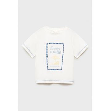 Tricou cu imprimeu si maneci cazute