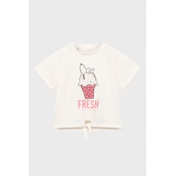Tricou cu imprimeu Snoopy si nod frontal