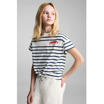 Tricou cu imprimeu Snoopy si prindere frontala