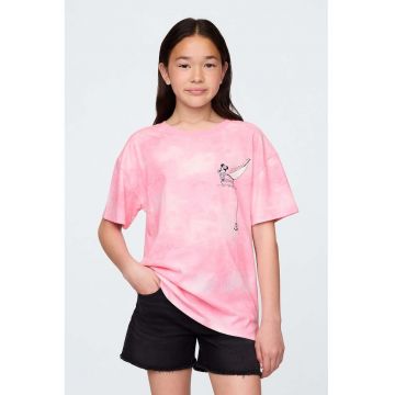 Tricou cu model tie-dye si imprimeu Minnie Mouse