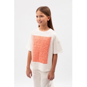 Tricou cu text frontal
