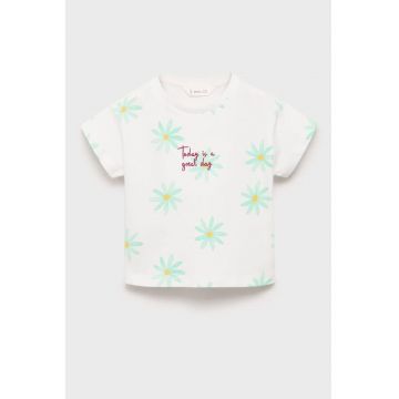 Tricou de bumbac cu imprimeu floral