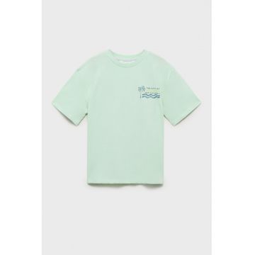 Tricou de bumbac cu imprimeu pe spate