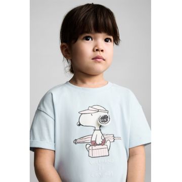 Tricou de bumbac cu imprimeu Snoopy