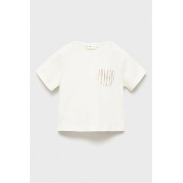 Tricou din bumbac cu buzunar pe piept